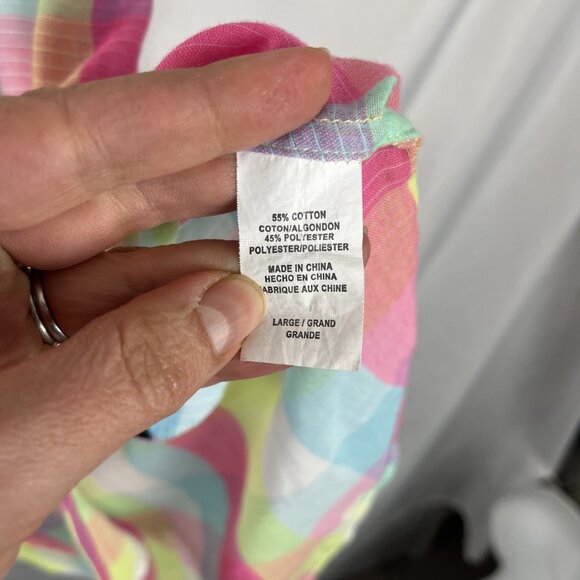 Rails Multicolour Pastel Check Sleeveless Top Women's Size L - Picture 5 of 9